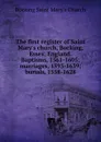 The first register of Saint Mary.s church, Bocking, Essex, England. Baptisms, 1561-1605; marriages, 1593-1639; burials, 1558-1628 - Bocking Saint Mary's Church