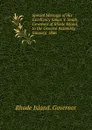 Special Message of His Excellency James Y. Smith, Governor of Rhode Island, to the General Assembly, January, 1866 - Rhode Island. Governor