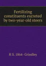 Fertilizing constituents excreted by two-year-old steers - H S. 1864- Grindley