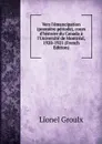 Vers l.emancipation (premiere periode), cours d.histoire du Canada a l.Universite de Montreal, 1920-1921 (French Edition) - Lionel Groulx