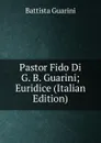 Pastor Fido Di G. B. Guarini; Euridice (Italian Edition) - Battista Guarini