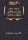 Poetry : wayside thoughts, a collection of poems on various subjects, sacred, special, and tributary ; with some few thoughts in prose - Susan Richards