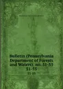 Bulletin (Pennsylvania Department of Forests and Waters), no. 51-55. 51-55 - Pennsylvania. Dept. of forests and waters