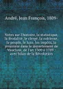 Notes sur l.histoire, la statistique, la feodalite, le clerge, la noblesse, le peuple, le luxe, les impots, la propriete dans le departement de Vaucluse, de l.an 1500 a 1789 : avec bilan de la Revolution - Jean François André