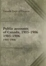 Public accounts of Canada, 1905-1906. 1905-1906 - Canada. Dept. of Finance