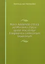 Nova Addenda critica ad Meinekii Opus: quod inscribitur Fragmenta comicorum Graecorum - Henricus van Herwerden