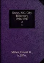 Dunn, N.C. City Directory 1926/1927. 2 - Ernest H. Miller