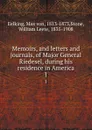 Memoirs, and letters and journals, of Major General Riedesel, during his residence in America. 1 - Max von Eelking