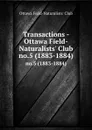 Transactions - Ottawa Field-Naturalists. Club. no.5 (1883-1884) - 