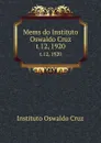Mems do Instituto Oswaldo Cruz. t.12, 1920 - Instituto Oswaldo Cruz