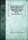 Annual report of the Maine Agricultural Experiment Station. 1896 (incl. Bull. 23-31) - Maine Agricultural Experiment Station