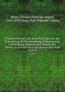 Handworterbuch der deutschen Sprache mit Hinsicht auf Rechtschreibung, Abstammung und Bildung, Biegung und Fugung der Worter, so wie auf deren Sinnverwandtschaft. 02 pt.01 - J.K. Heyse