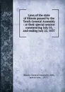 Laws of the state of Illinois passed by the Tenth General Assembly : at their special session commencing July 10, and ending July 22, 1837 - Illinois. General Assembly