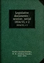 Legislative documents : session . serial. 1854/55, v 2 - North Carolina