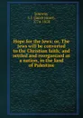 Hope for the Jews: or, The Jews will be converted to the Christian faith; and settled and reorganized as a nation, in the land of Palestine - Jacob Jones Janeway