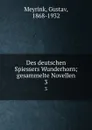 Des deutschen Spiessers Wunderhorn; gesammelte Novellen. 3 - Gustav Meyrink