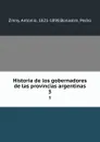 Historia de los gobernadores de las provincias argentinas. 3 - Antonio Zinny