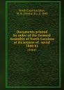 Documents printed by order of the General Assembly of North Carolina at its session of . serial. 1840/41 - North Carolina