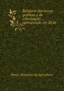 Relatorio das terras publicas e da colonisacao apresentado em 28 de . - Brazil. Ministério da Agricultura