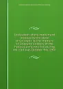 Dedication of the monument erected by the state of Colorado to the memory of Colorado soldiers of the Federal army who fell during the civil war, October 9th, 1907 - 