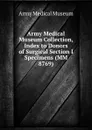 Army Medical Museum Collection, Index to Donors of Surgical Section I Specimens (MM 8769) - Army Medical Museum