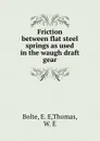 Friction between flat steel springs as used in the waugh draft gear - E.E. Bolte