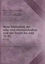 Neue bibliothek der schonen wissenschaften und der freyen kunste. 31-32 - Christian Felix Weisse