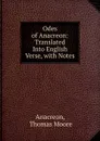 Odes of Anacreon: Translated Into English Verse, with Notes - Thomas Moore Anacreon