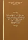 Scholia in Leviticum ex quattuor codicibus Horrei mysteriorum in Germania asservatis - Bar Hebraeus