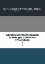 Goethes Lebensanschauung in ihrer geschichtlichen Entwicklung. 1 - Christoph Schrempf