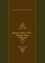 Report (1882-1924) - Ontario Dept. of Health. 1891 - Ontario. Dept. of Health