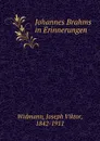 Johannes Brahms in Erinnerungen - J.V. Widmann