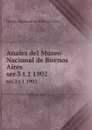 Anales del Museo Nacional de Buenos Aires. ser.3 t.1 1902 - Museo Nacional de Buenos Aires