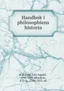 Handbok i philosophiens historia - Eric August Schröder