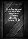 Detailed annual report of the Registrar-General of births ., Issues 19-20 - Scotland. General Register Office