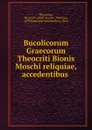 Bucolicorum Graecorum Theocriti Bionis Moschi reliquiae, accedentibus . - Heinrich Ludolf Ahrens Theocritus