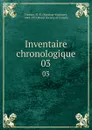 Inventaire chronologique. 03 - Narcisse-Eutrope Dionne