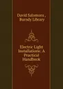 Electric Light Installations: A Practical Handbook - David Salomons