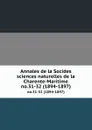 Annales de la Socides sciences naturelles de la Charente-Maritime. no.31-32 (1894-1897) - Socides sciences naturelles de la Charente-Maritime