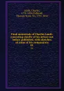 Final memorials of Charles Lamb: consisting chiefly of his letters not before published, with sketches of some of his companions. 01 - Charles Lamb