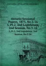 Ontario Sessional Papers, 1873, No.3-16. 5, Pt.2, 2nd Legislature, 2nd Session, No.3-16 - Ontario. Legislative Assembly