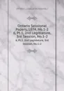 Ontario Sessional Papers, 1874, No.1-2. 6, Pt.1, 2nd Legislature, 3rd Session, No.1-2 - Ontario. Legislative Assembly