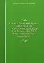 Ontario Sessional Papers, 1882, No.9-21. 14, Pt.5, 4th Legislature, 3rd Session, No.9-21 - Ontario. Legislative Assembly