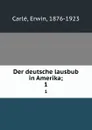 Der deutsche lausbub in Amerika;. 1 - Erwin Carlé