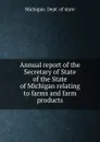 Annual report of the Secretary of State of the State of Michigan relating to farms and farm products - Michigan. Dept. of state