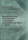 Aegyptische und Abyssinische Arachniden: gesammelt von Herrn C. Jickeli - Ludwig Koch