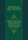 Memoirs of Alexander Bethune, embracing selections from his correspondence and literary remains - Alexander Bethune