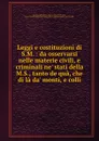 Leggi e costituzioni di S.M. : da osservarsi nelle materie civili, e criminali ne. stati della M.S., tanto de qua, che di la da. monti, e colli - John Adams