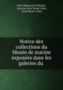 Notice des collections du Musee de marine exposees dans les galeries du . - Paris Musée de la Marine