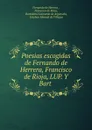 Poesias escogidas de Fernando de Herrera, Francisco de Rioja, LUP. Y Bart . - Fernando de Herrera